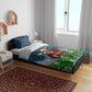 Isom Dart Christmas Bedding Set Black Cowboy  Santa Western Snow Winter