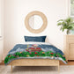 Isom Dart Christmas Bedding Set Black Cowboy  Santa Western Snow Winter