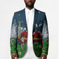 Isom Dart Christmas Blazer Black Cowboy  Santa Western Snow Winter