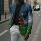 Isom Dart Christmas Blazer Black Cowboy  Santa Western Snow Winter