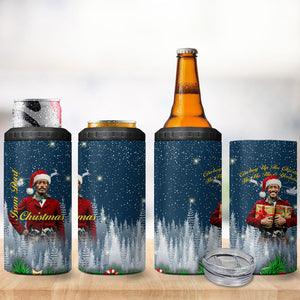 Isom Dart Christmas 4 in 1 Can Cooler Tumbler Black Cowboy  Santa Western Snow Winter