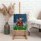 Isom Dart Christmas Canvas Wall Art Black Cowboy  Santa Western Snow Winter