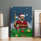Isom Dart Christmas Canvas Wall Art Black Cowboy  Santa Western Snow Winter