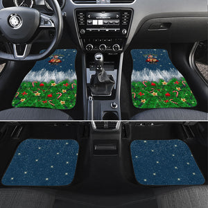 Isom Dart Christmas Car Mats Black Cowboy  Santa Western Snow Winter