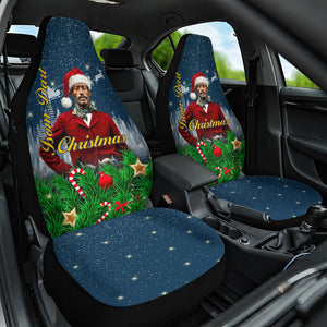 Isom Dart Christmas Car Seat Cover Black Cowboy  Santa Western Snow Winter