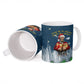 Isom Dart Christmas Ceramic Mug Black Cowboy  Santa Western Snow Winter