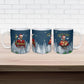 Isom Dart Christmas Ceramic Mug Black Cowboy  Santa Western Snow Winter