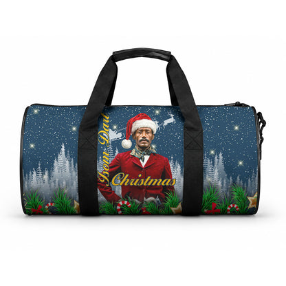 Isom Dart Christmas Duffle Bag Black Cowboy  Santa Western Snow Winter