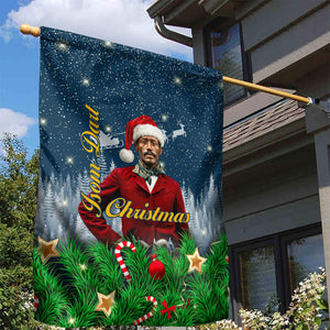 Isom Dart Christmas Garden Flag Black Cowboy  Santa Western Snow Winter