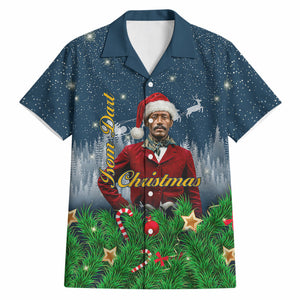 Isom Dart Christmas Hawaiian Shirt Black Cowboy  Santa Western Snow Winter