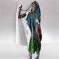 Isom Dart Christmas Hooded Blanket Black Cowboy  Santa Western Snow Winter