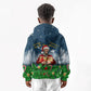 Isom Dart Christmas Kid Hoodie Black Cowboy  Santa Western Snow Winter