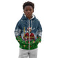 Isom Dart Christmas Kid Hoodie Black Cowboy  Santa Western Snow Winter