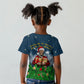 Isom Dart Christmas Kid T shirt Black Cowboy  Santa Western Snow Winter
