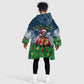 Isom Dart Christmas Kid Wearable Blanket Hoodie Black Cowboy  Santa Western Snow Winter
