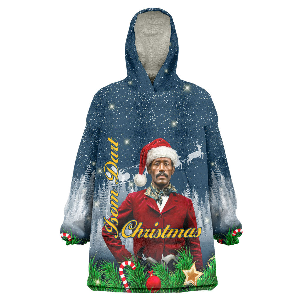 Isom Dart Christmas Kid Wearable Blanket Hoodie Black Cowboy  Santa Western Snow Winter