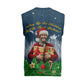 Isom Dart Christmas Knitted V-Neck Vest Black Cowboy  Santa Western Snow Winter