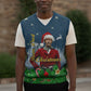 Isom Dart Christmas Knitted V-Neck Vest Black Cowboy  Santa Western Snow Winter