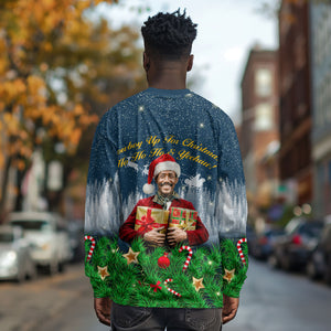 Isom Dart Christmas Long Sleeve Shirt Black Cowboy  Santa Western Snow Winter