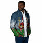 Isom Dart Christmas Padded Jacket Black Cowboy  Santa Western Snow Winter