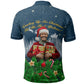 Isom Dart Christmas Polo Shirt Black Cowboy  Santa Western Snow Winter