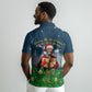 Isom Dart Christmas Polo Shirt Black Cowboy  Santa Western Snow Winter