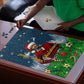 Isom Dart Christmas Puzzle Black Cowboy  Santa Western Snow Winter