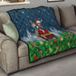 Isom Dart Christmas Quilt Black Cowboy  Santa Western Snow Winter