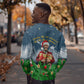 Isom Dart Christmas Sweatshirt Black Cowboy  Santa Western Snow Winter