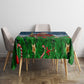 Isom Dart Christmas Tablecloth Black Cowboy  Santa Western Snow Winter
