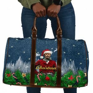 Isom Dart Christmas Travel Bag Black Cowboy  Santa Western Snow Winter