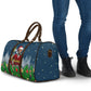 Isom Dart Christmas Travel Bag Black Cowboy  Santa Western Snow Winter
