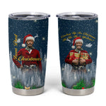 Isom Dart Christmas Tumbler Cup Black Cowboy  Santa Western Snow Winter