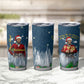 Isom Dart Christmas Tumbler Cup Black Cowboy  Santa Western Snow Winter