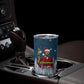Isom Dart Christmas Tumbler Cup Black Cowboy  Santa Western Snow Winter