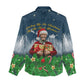 Isom Dart Christmas Women Casual Shirt Black Cowboy  Santa Western Snow Winter