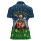 Isom Dart Christmas Women Polo Shirt Black Cowboy  Santa Western Snow Winter