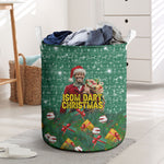 Isom Dart Christmas Laundry Basket Black Cowboy Western Holiday Reindeer