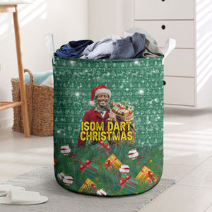 Isom Dart Christmas Laundry Basket Black Cowboy Western Holiday Reindeer