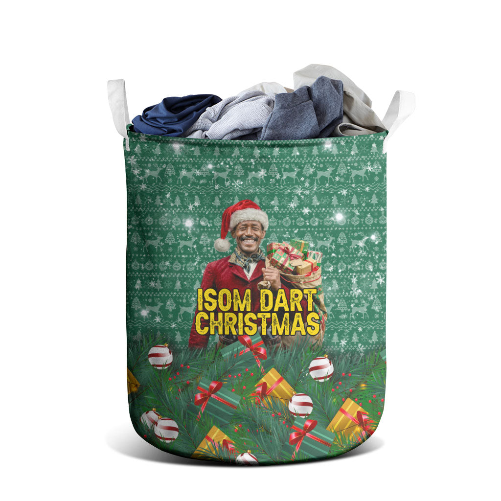Isom Dart Christmas Laundry Basket Black Cowboy Western Holiday Reindeer