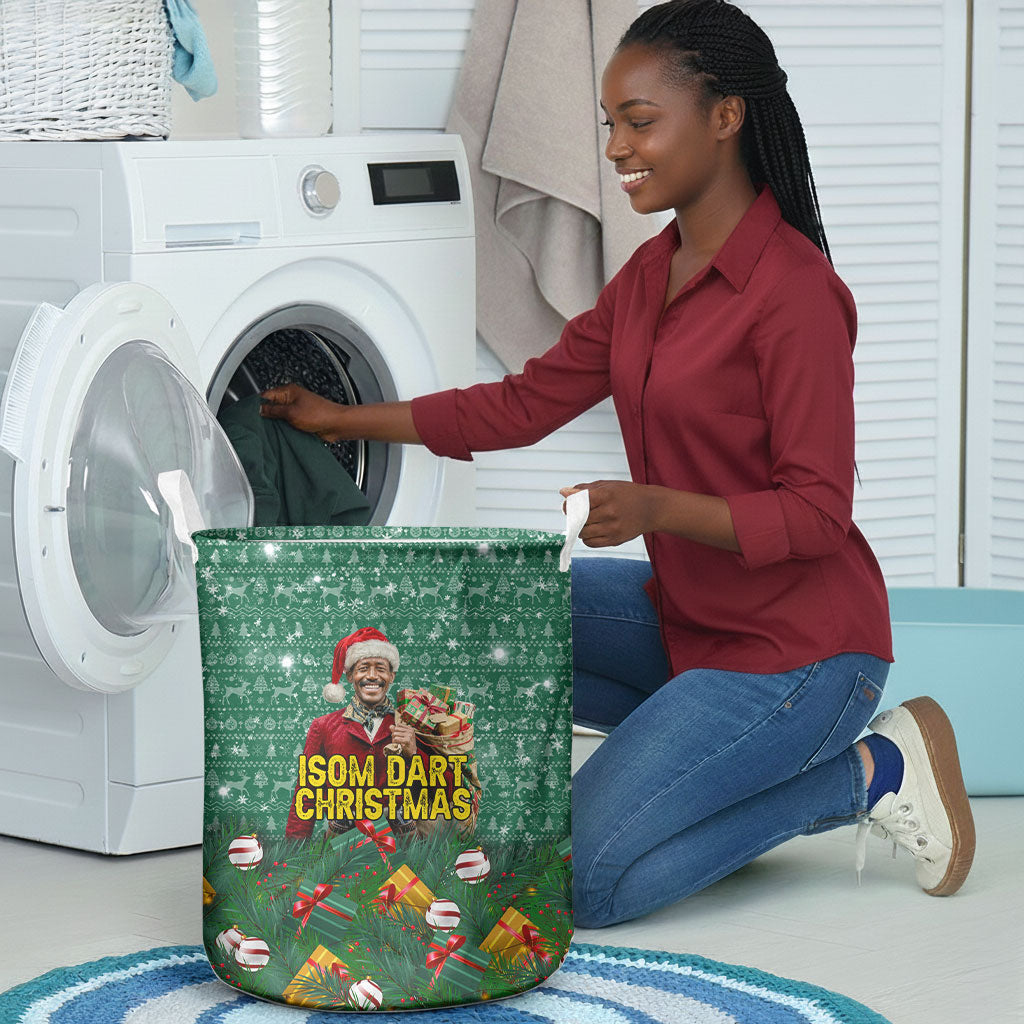 Isom Dart Christmas Laundry Basket Black Cowboy Western Holiday Reindeer