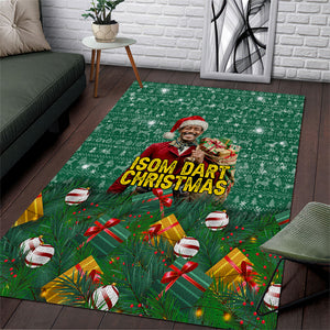 Isom Dart Christmas Area Rug Black Cowboy Western Holiday Reindeer