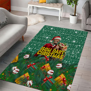 Isom Dart Christmas Area Rug Black Cowboy Western Holiday Reindeer