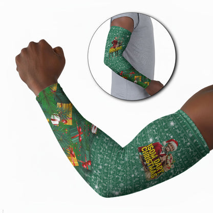 Isom Dart Christmas Arm Sleeves Black Cowboy Western Holiday Reindeer