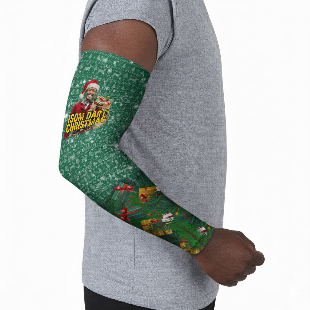 Isom Dart Christmas Arm Sleeves Black Cowboy Western Holiday Reindeer