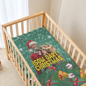 Isom Dart Christmas Baby Bed Cover Black Cowboy Western Holiday Reindeer