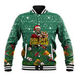 Isom Dart Christmas Baseball Jacket Black Cowboy Western Holiday Reindeer