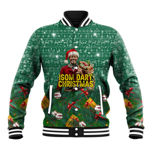 Isom Dart Christmas Baseball Jacket Black Cowboy Western Holiday Reindeer