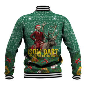 Isom Dart Christmas Baseball Jacket Black Cowboy Western Holiday Reindeer