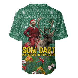 Isom Dart Christmas Baseball Jersey Black Cowboy Western Holiday Reindeer